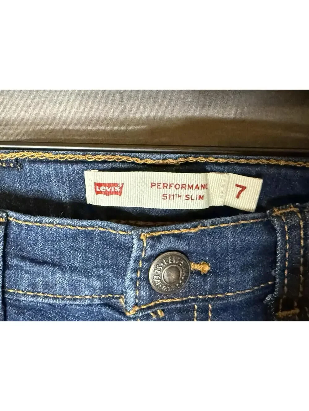 Slim Performance Boys 7 Regular Blue Denim Jeans Adjustable Waist Levi's 511